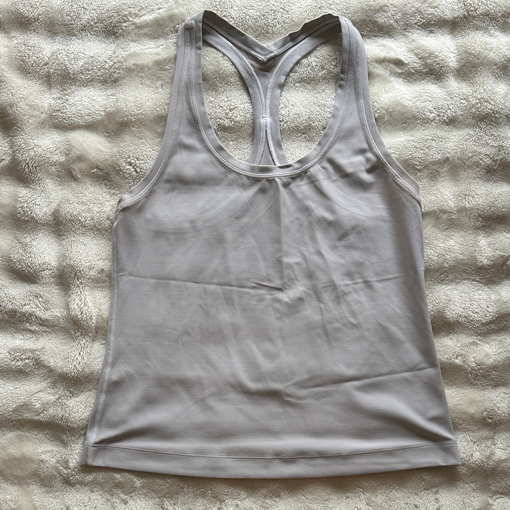 lululemon athletica Light Gray Racerback Tank Top